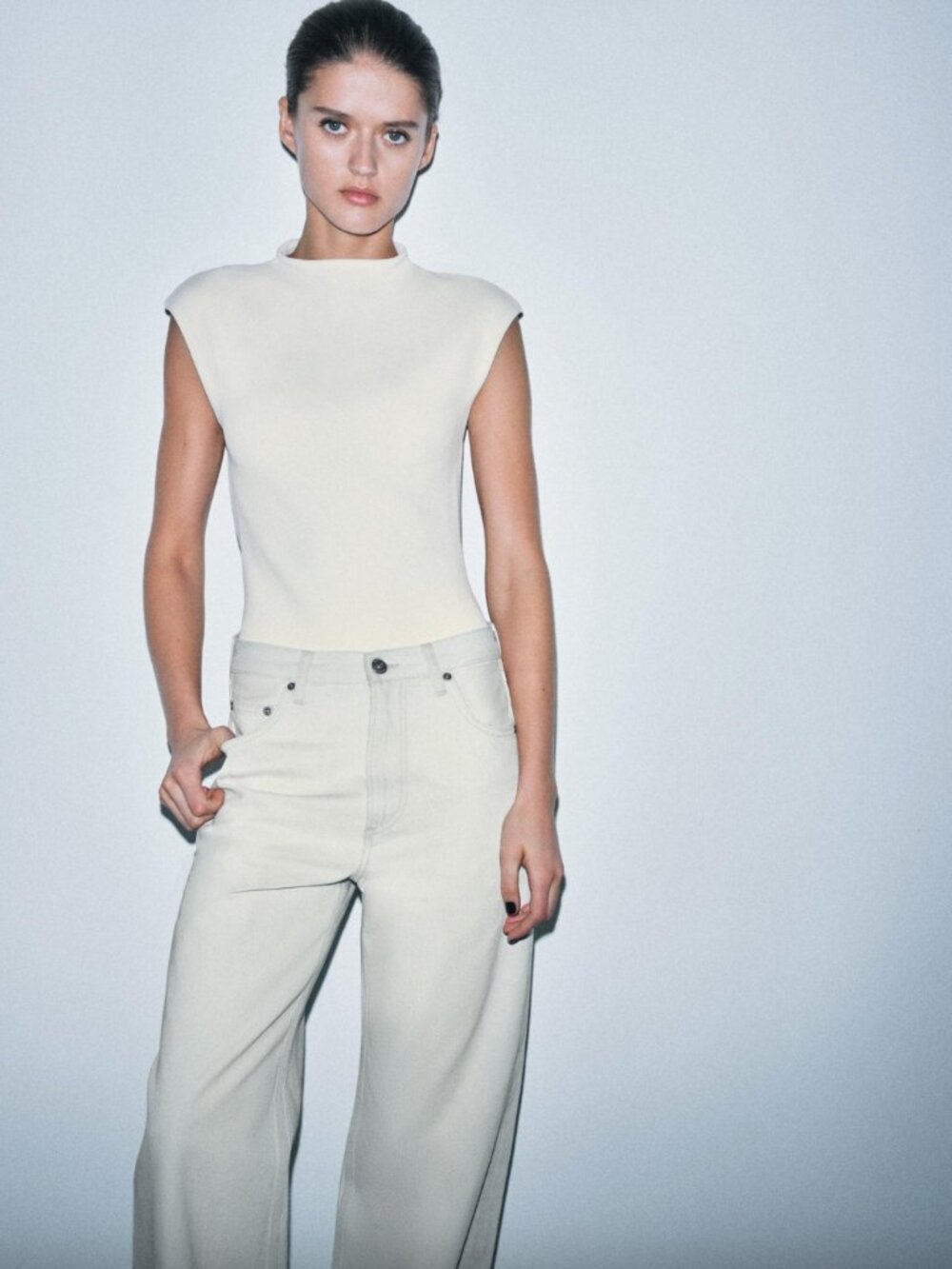 ZARA STRETCH CUT-OUT BODYSUIT